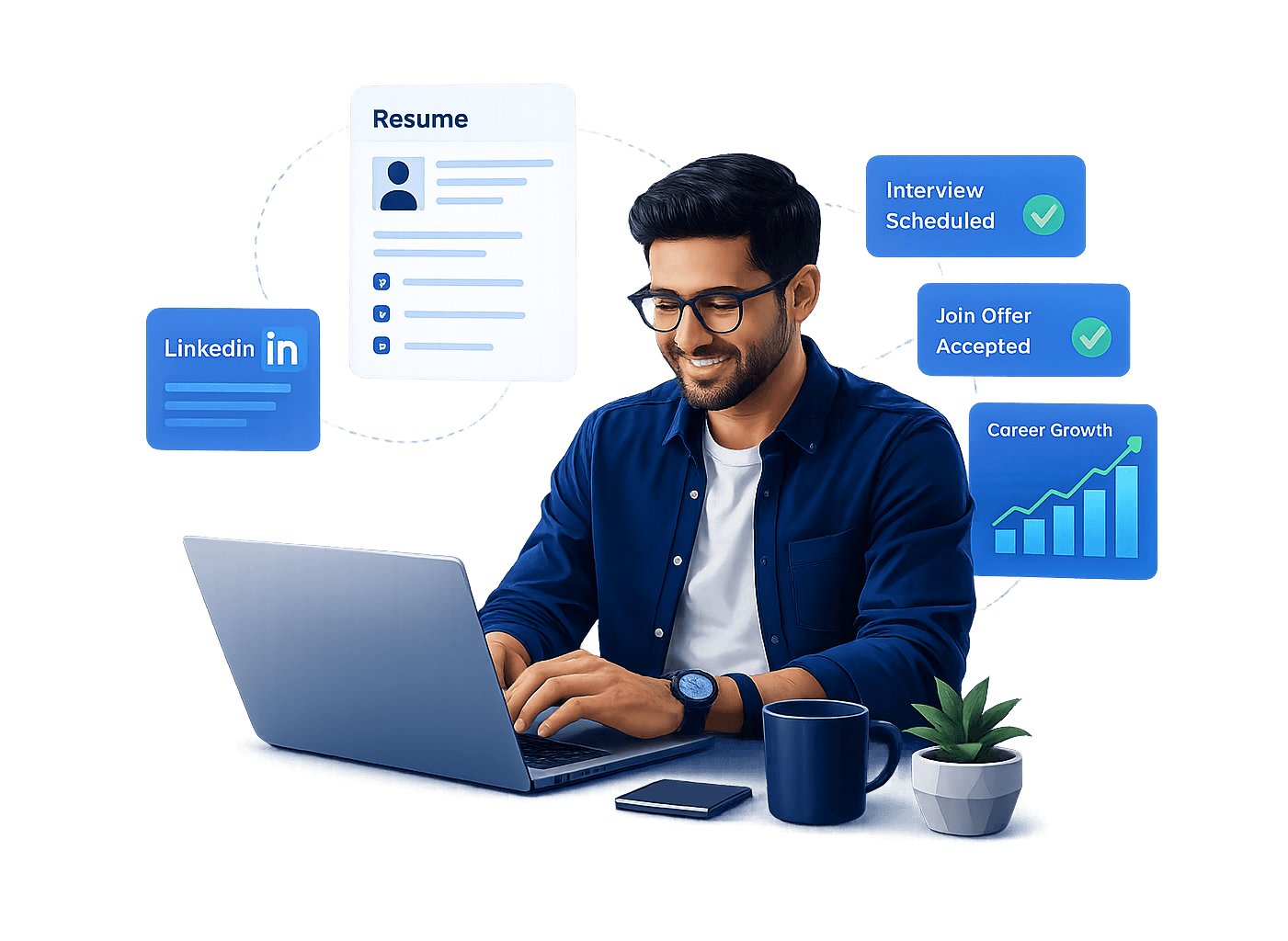 Career and resume illustration